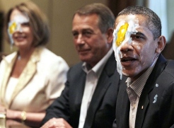 Obama has egg on his face